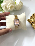 Pink dial watch