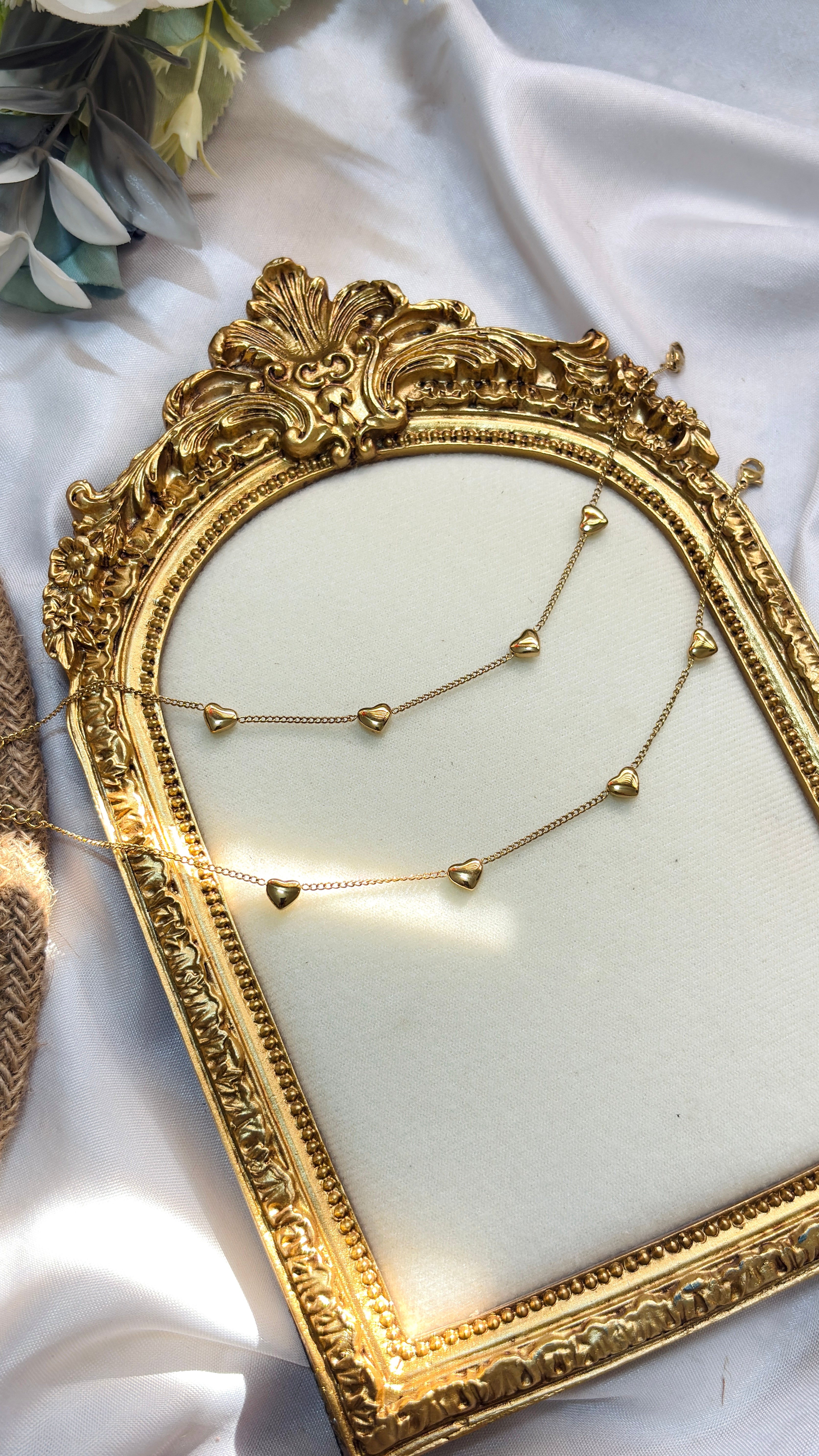 Anti-Tarnish Heart Gold Anklet