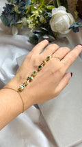 Hand Chain with Elegant Green Stones