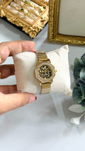 Luxe Crystal Leopard Women’s Watch – Gold Stainless Steel Bracelet