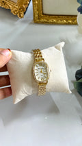 Luxe Crystal Women’s Watch – Gold Stainless Steel Bracelet