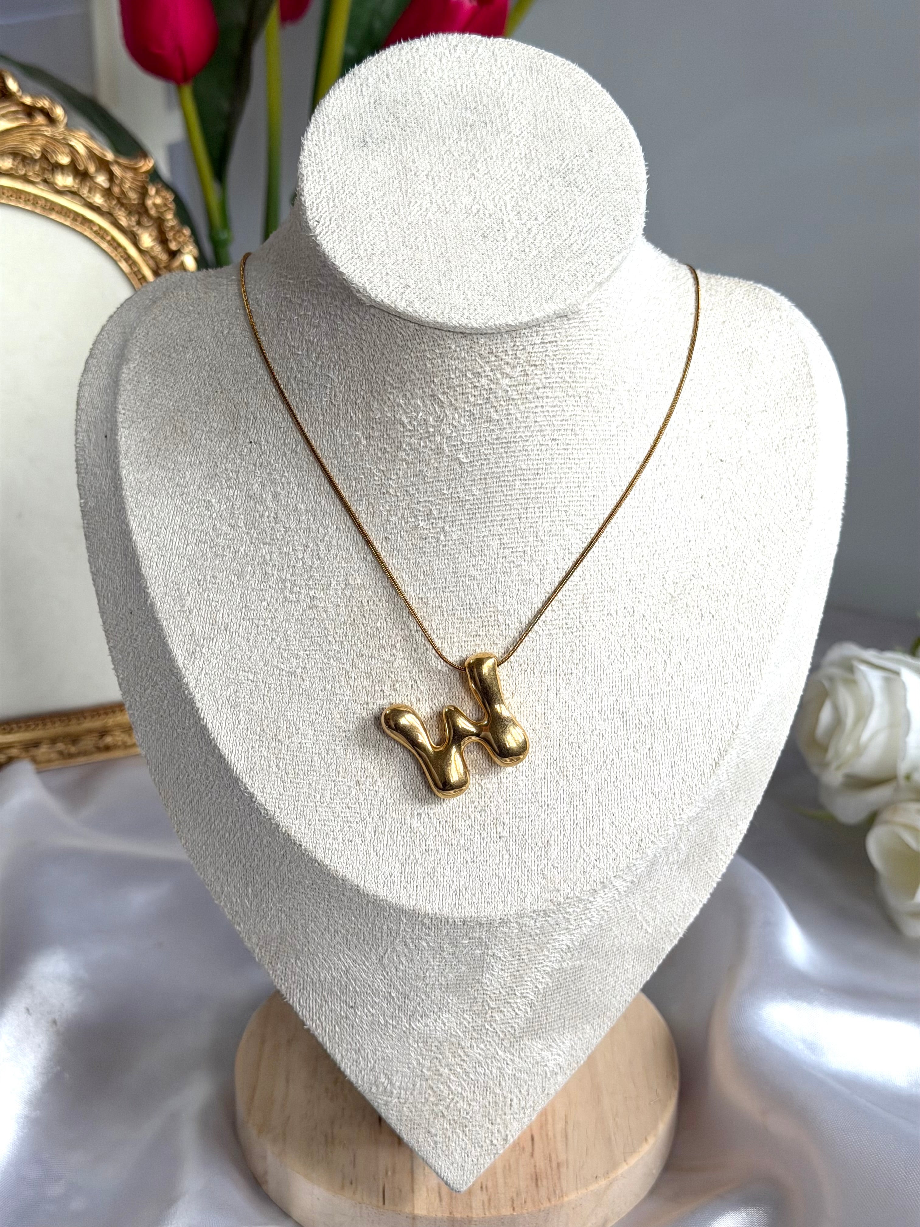 Necklace letter W