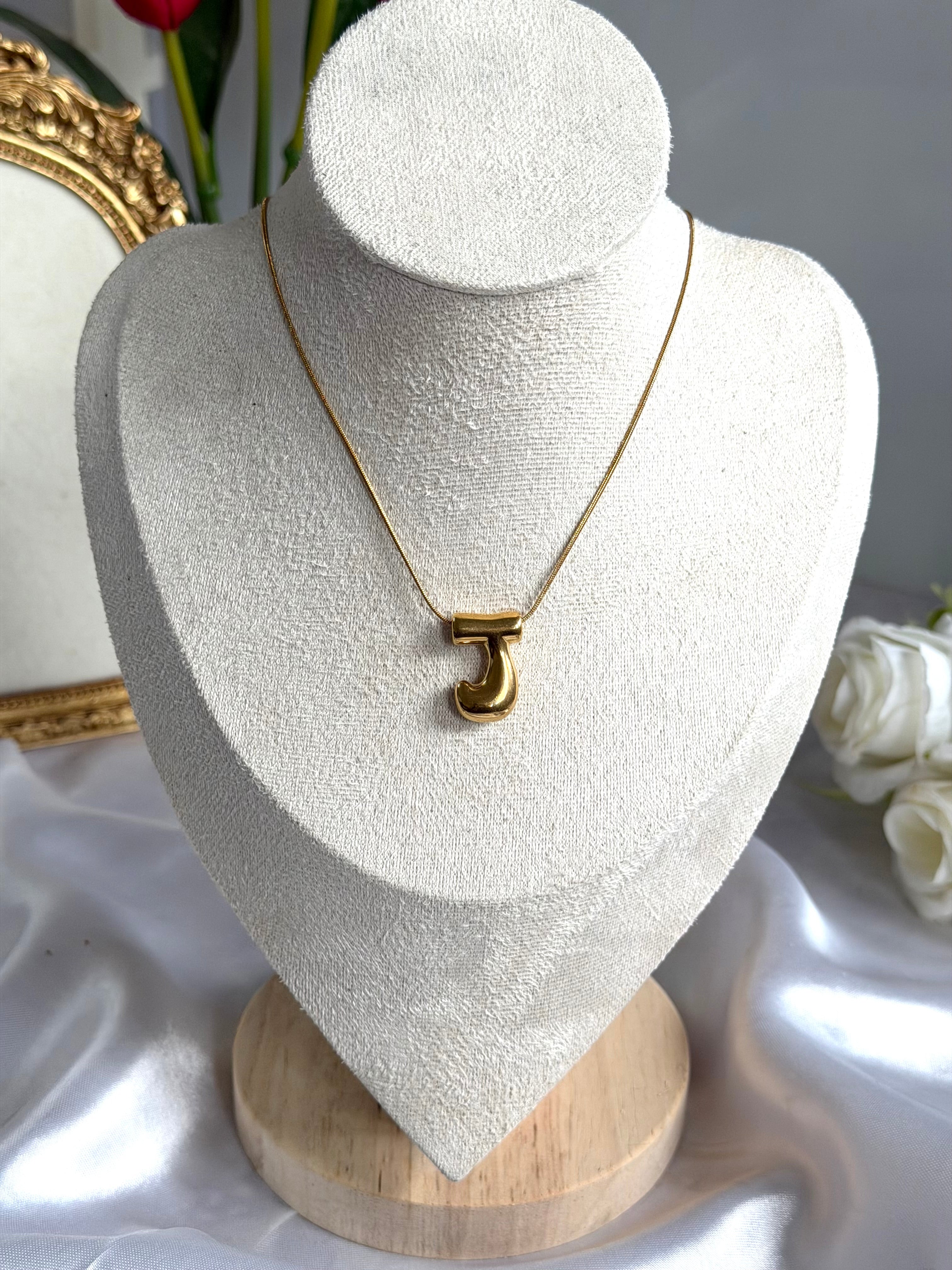 Necklace letter J